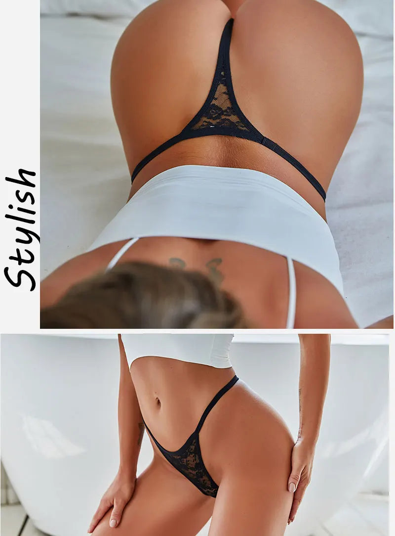 2Pcs/Set Women Lace Panties Low Waist Underwear Lingerie